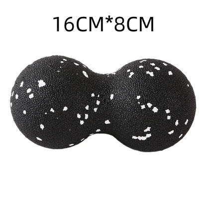 Fun Fitness Roller: Yoga & Massage Ball for Back, Foot, and Spine Exercises  Mixed Black and White Colour 16 cm x 8 cm dia.