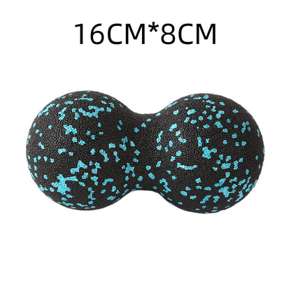 Fun Fitness Roller: Yoga & Massage Ball for Back, Foot, and Spine Exercises Mixed Black and Blue Colour 16 cm x 8 cm diameter