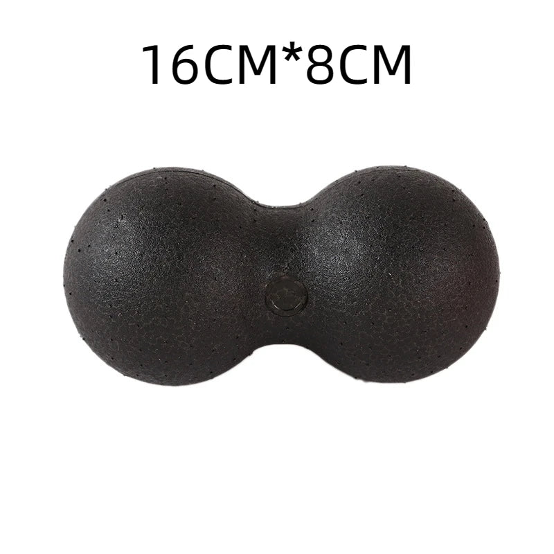Fun Fitness Roller: Yoga & Massage Ball for Back, Foot, and Spine Exercises  Mixed Black Colour 16 cm x 8 cm diameter.