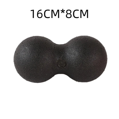 Fun Fitness Roller: Yoga & Massage Ball for Back, Foot, and Spine Exercises  Mixed Black Colour 16 cm x 8 cm diameter.