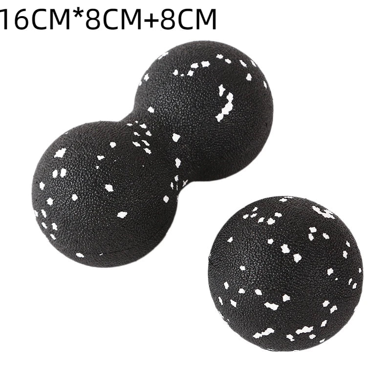 Fun Fitness Roller: Yoga & Massage Ball for Back, Foot, and Spine Exercises - Mixed Black and Blue Colour 16 cm x 8 cm