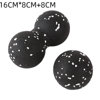 Fun Fitness Roller: Yoga & Massage Ball for Back, Foot, and Spine Exercises - Mixed Black and Blue Colour 16 cm x 8 cm