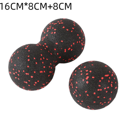 Fun Fitness Roller: Yoga & Massage Ball for Back, Foot, and Spine Exercises Mixed Black and Red Colour 16 cm x 8 cm