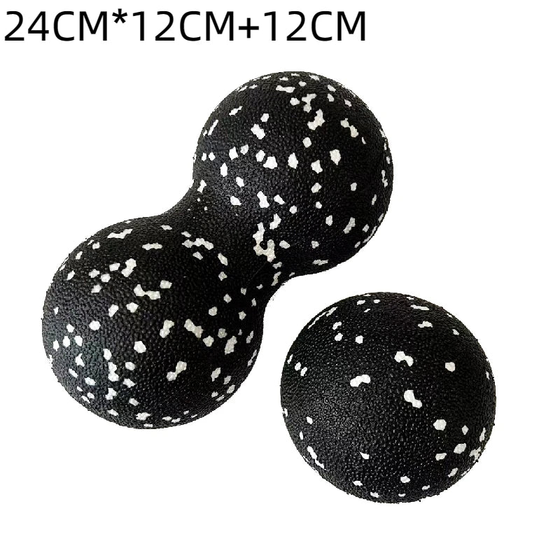 Fun Fitness Roller: Yoga & Massage Ball for Back, Foot, and Spine Exercises Mixed Black and white Colour 24 cm x 12 cm