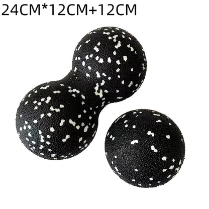Fun Fitness Roller: Yoga & Massage Ball for Back, Foot, and Spine Exercises Mixed Black and white Colour 24 cm x 12 cm