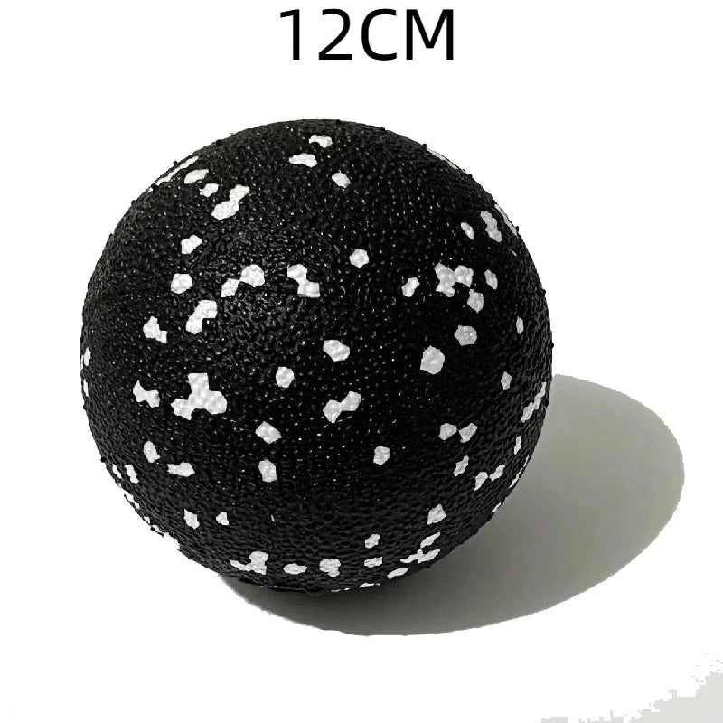 Fun Fitness Roller: Yoga & Massage Ball for Back, Foot, and Spine Exercises  Mixed Black and White Colour 12 cm diameter.