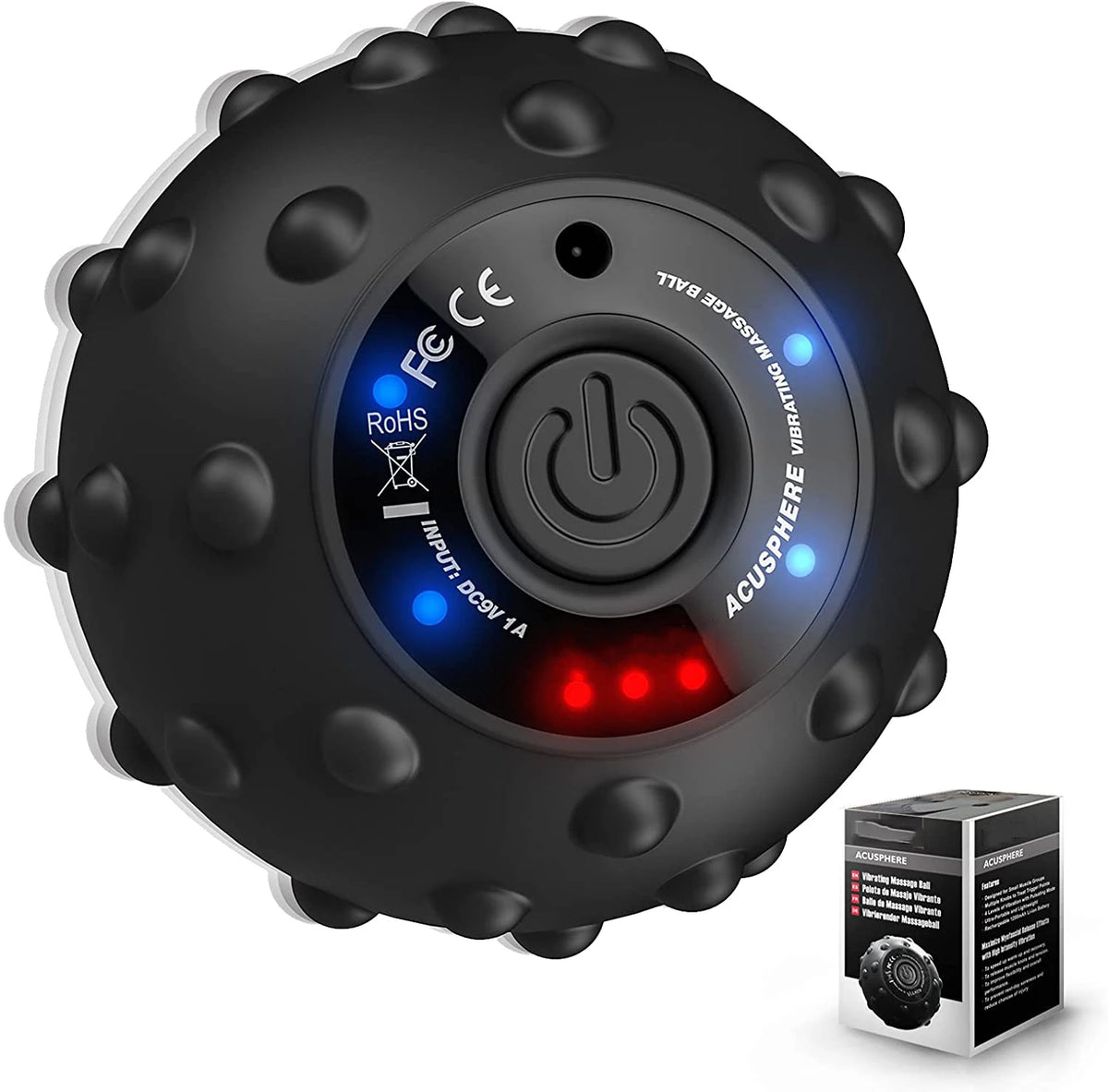 Gym Fitness accessories 4 Speed High Intensity Vibrating Massage Ball