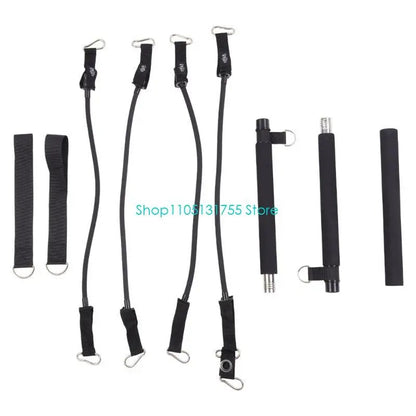 Gym Fitness Accessories Fitness Pilates Bar Kit with Resistance Bands Pink Colour