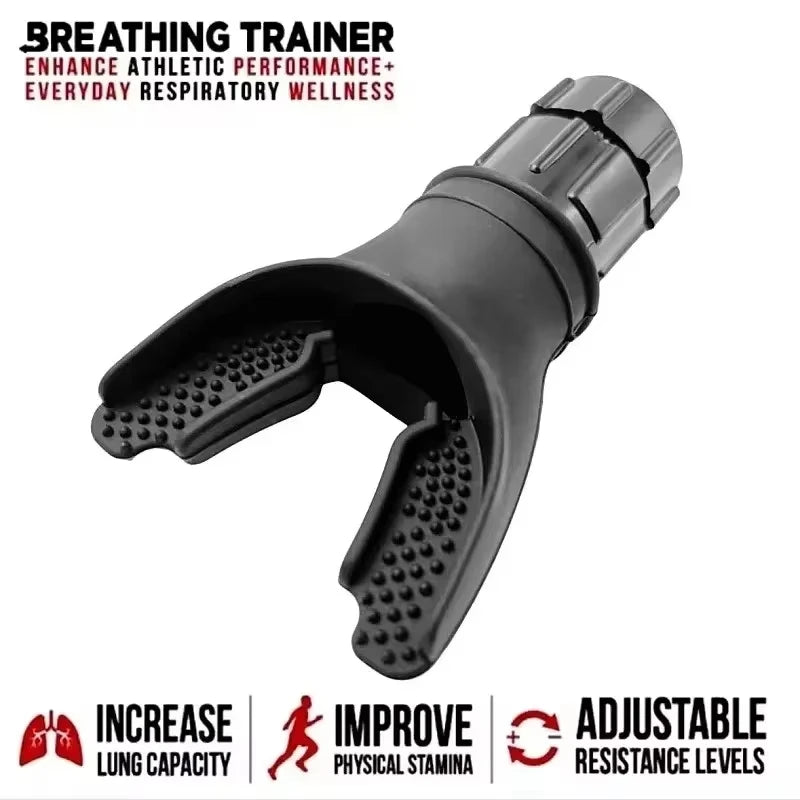 Gym Fitness accessories Portable Breathing Exercise For Lungs Black Colour (as shown in the picture)