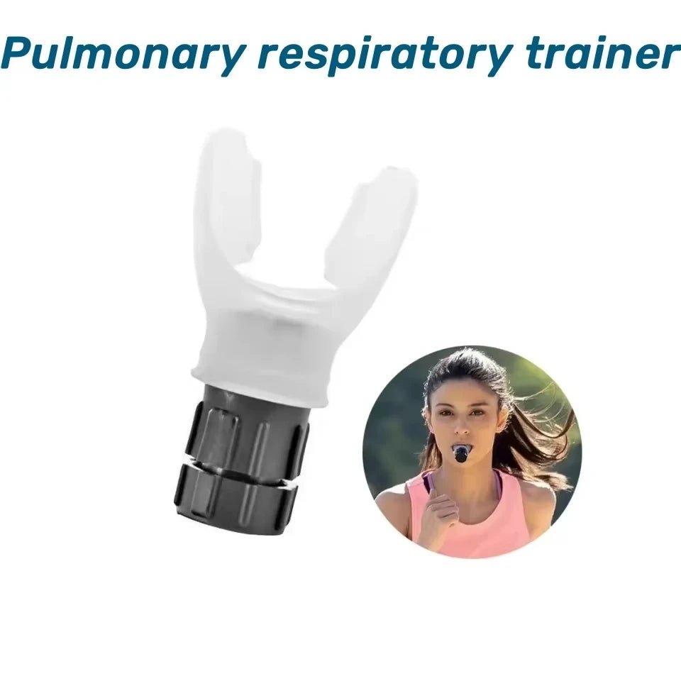 Gym Fitness accessories Portable Breathing Exercise For Lungs Clear-White and Black Colour (as shown in the picture)
