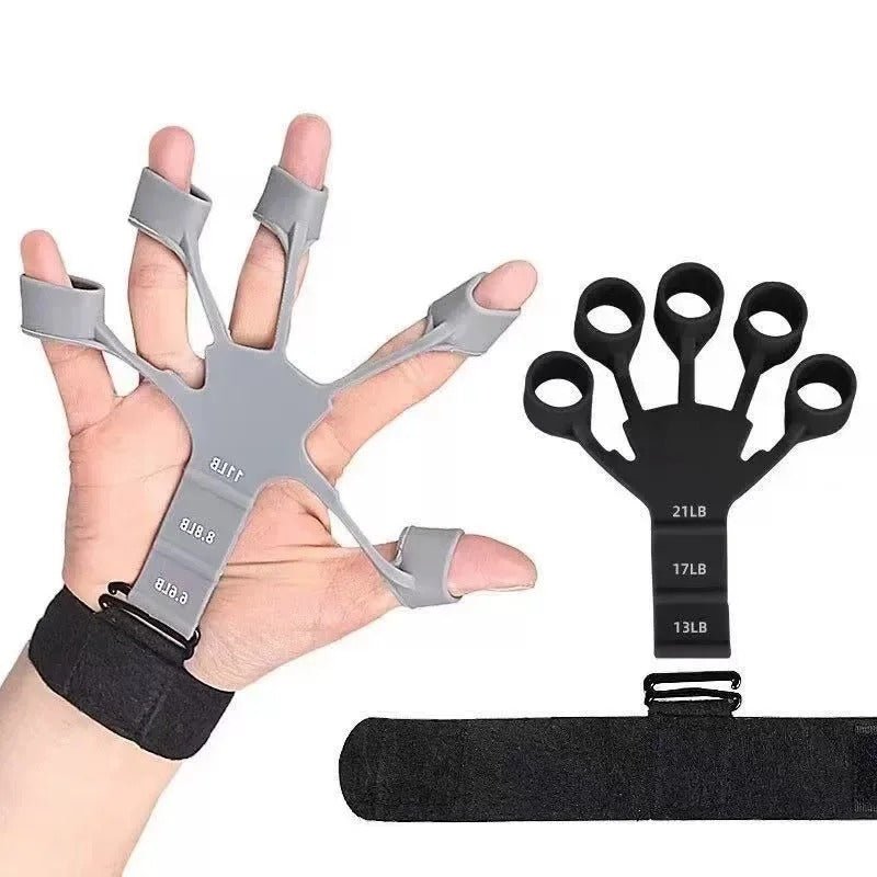 Gym Fitness Accessories Silicone Grip Fingers Training 2 Pieceds offer Black + Grey Colour