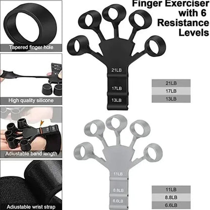 Gym Fitness Accessories Silicone Grip Fingers Training