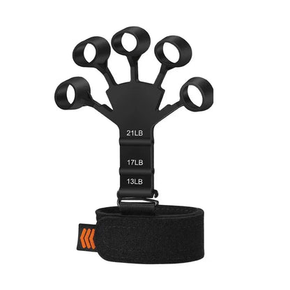 Gym Fitness Accessories Silicone Grip Fingers Training Black Colour (21 pounds)