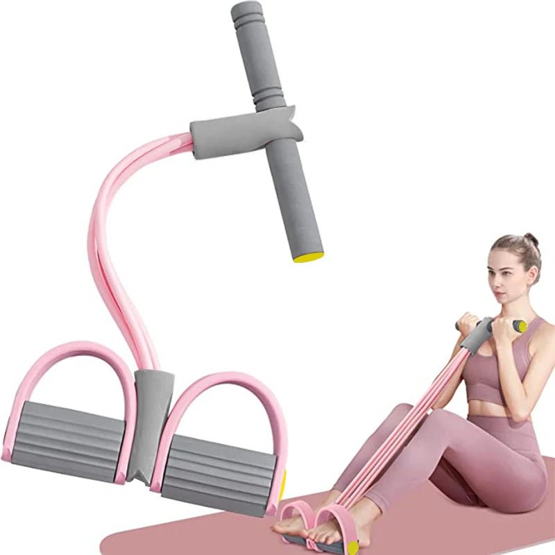 Gym Fitness acessories Resistance Bands 4-Tube Yoga Pedal Puller