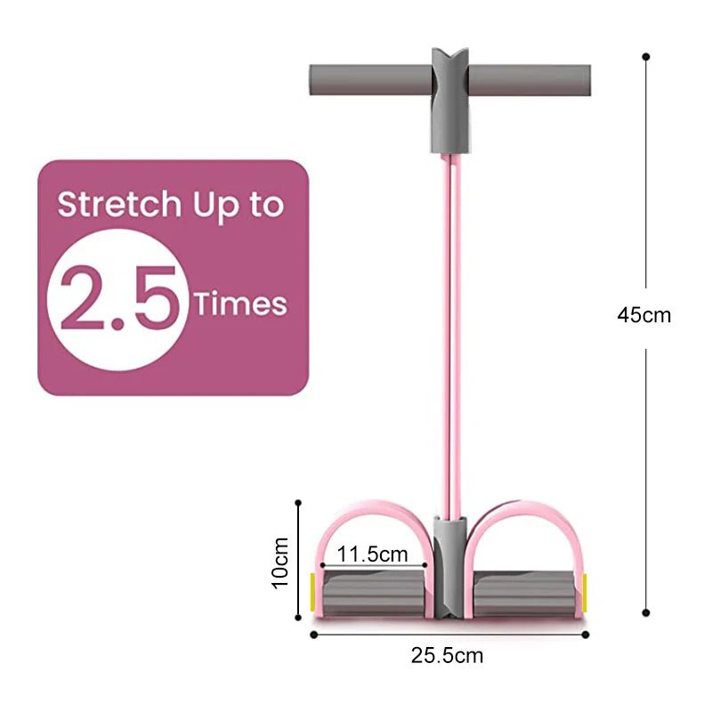 Gym Fitness acessories Resistance Bands 4-Tube Yoga Pedal Puller Sizes