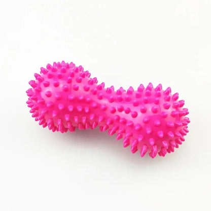 Double Peanut Foot Massage Roller Ball Red-Rose Colour