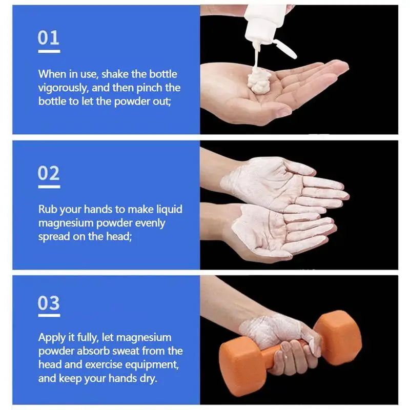 Gym Fitness Sports Lifting - Liquid Magnesium Powder - Anti-Slip Cream Grip (100/50/30 ml)