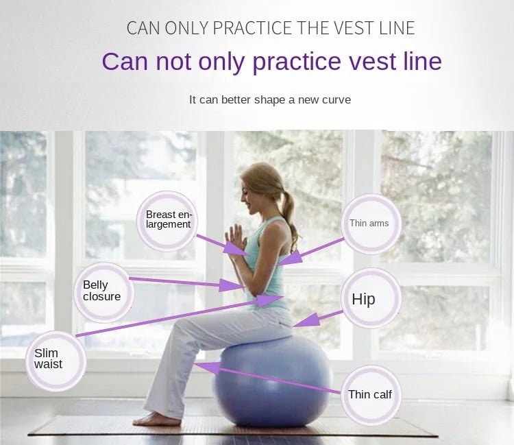 Gym Fitness Yoga Ball - Size: 55 cm use by a Woman