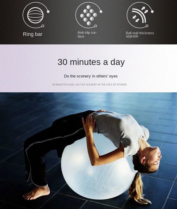 Gym Fitness Yoga Ball - Size:  75 cm  White Colour