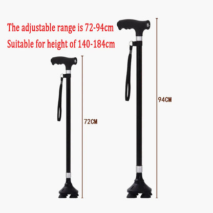 Health care products 2 Elderly Non-Slip Walking Sticks with the 72 cm and 94 cm range (adjustable) Suitable for person height of 140 to 184 cm