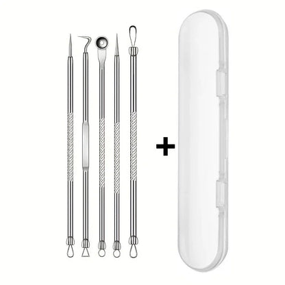 Health care products Acne Blackhead Remover Needle Stainless-Steel anti-allergic tweezers material 8 pieces set