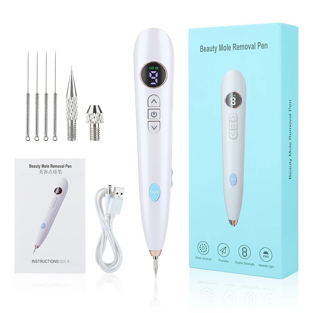 Health care products Professional Mole-Tag Removal Pen all items included show with USB Cable but NO BOX offers White Colour