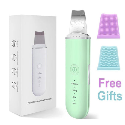 Health care products Ultrasonic Skin Vibration Blackhead Remover Green Colour with Box Offers + Free Gifts