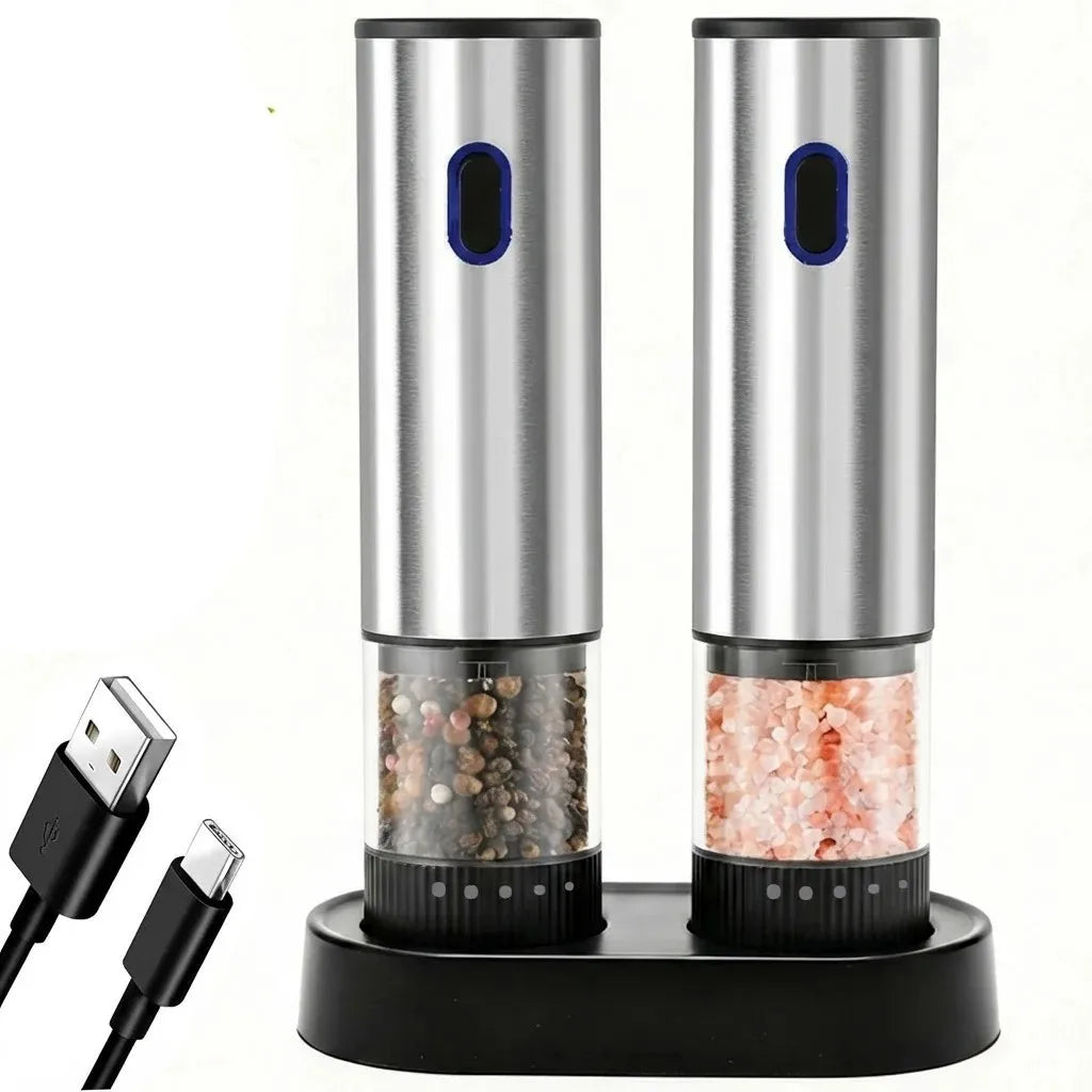 Home Interior Wellness Electric Salt and Pepper Grinder Automatic Rechargeable