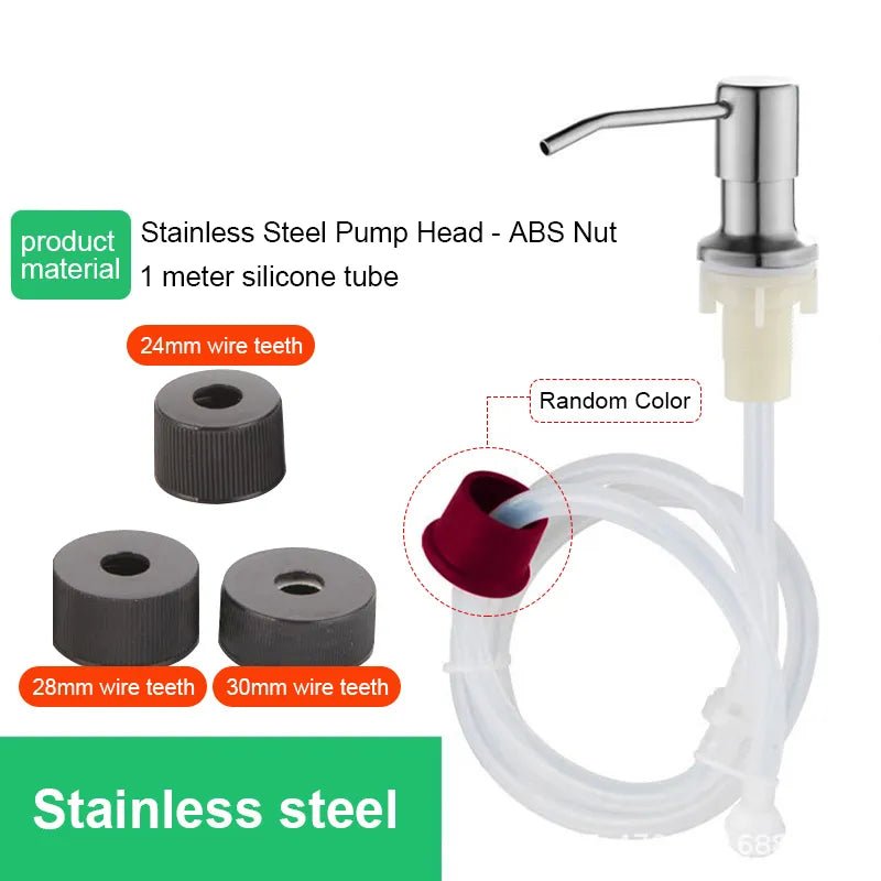Jem Wellness Collection Kitchen Sink Liquid Soap Dispenser Pump Stainless Steel 500 ML