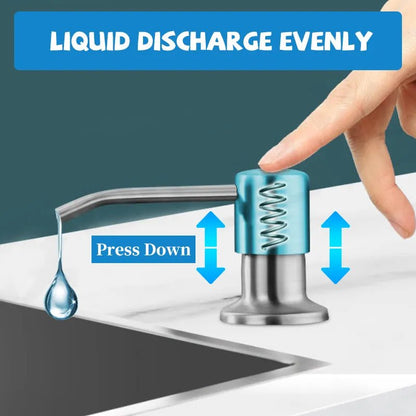Jem Wellness Collection Kitchen Sink Liquid Soap Dispenser Pump Stainless Steel 500 ML
