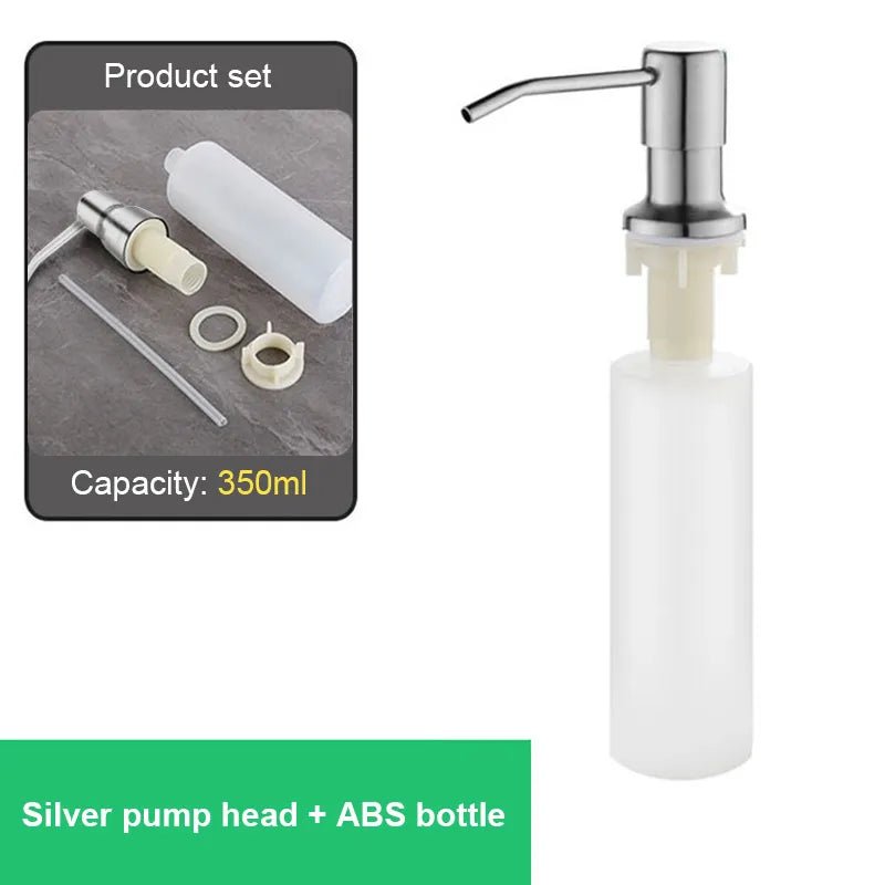 Jem Wellness Collection Kitchen Sink Liquid Soap Dispenser Pump Stainless Steel 500 ML