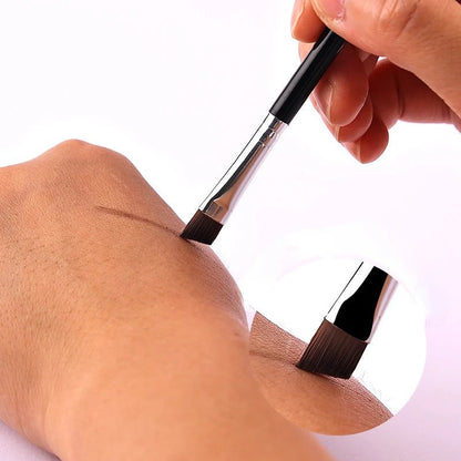 Jem Wellness Collection Makeup Eyelash Brush Eyebrow double-headed Try on a woman left hand skin