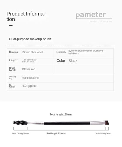 Jem Wellness Collection Makeup Eyelash Brush Eyebrow double-headed Parameter