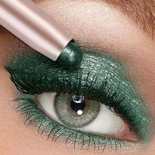 Jem Wellness Collection Makeup Waterproof High Gloss Colourful Eyeshadow Stick Pencil Use on a woman eyelid 