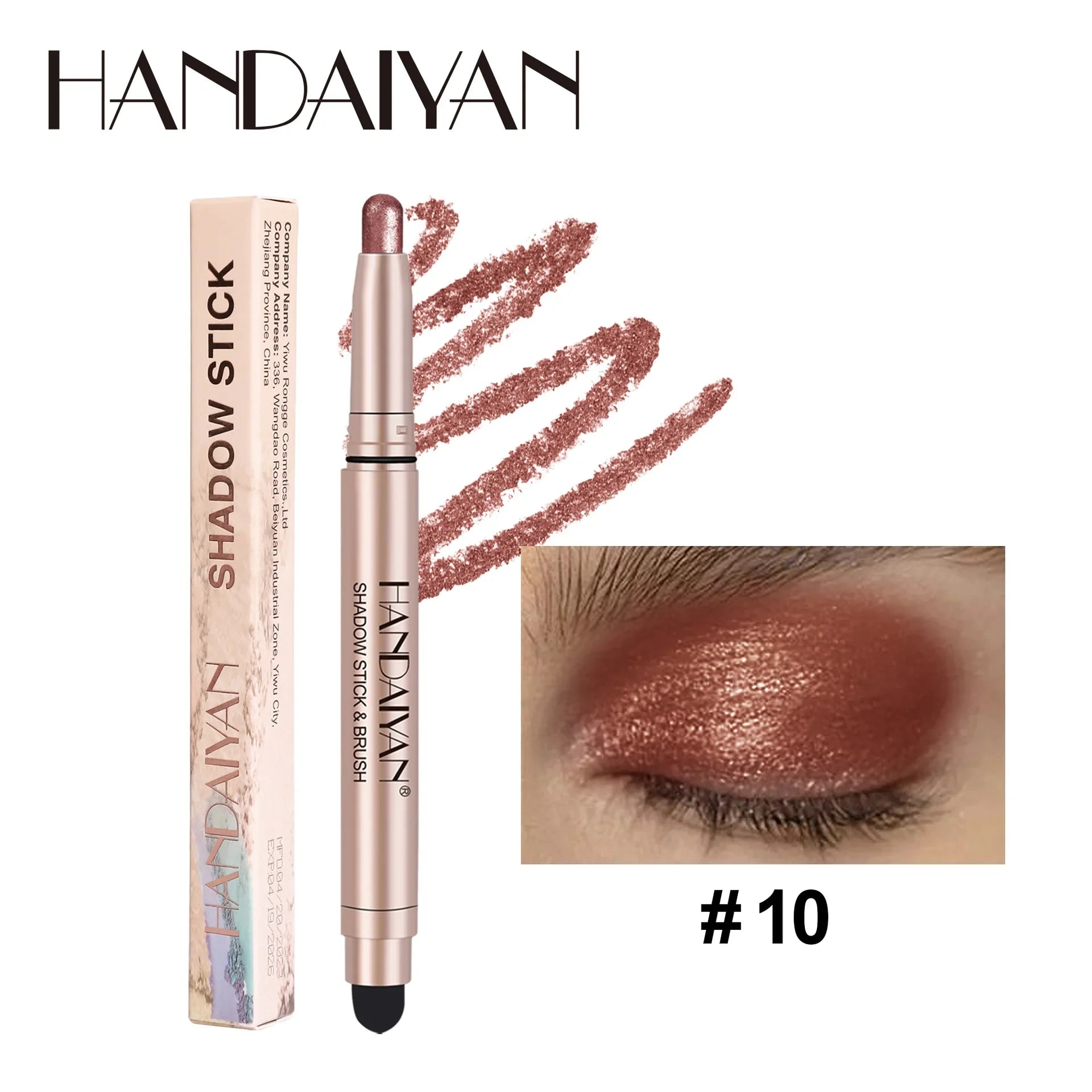 Jem Wellness Collection Makeup Waterproof High Gloss Colourful Eyeshadow Stick Pencil Colour set number 10 Offers.