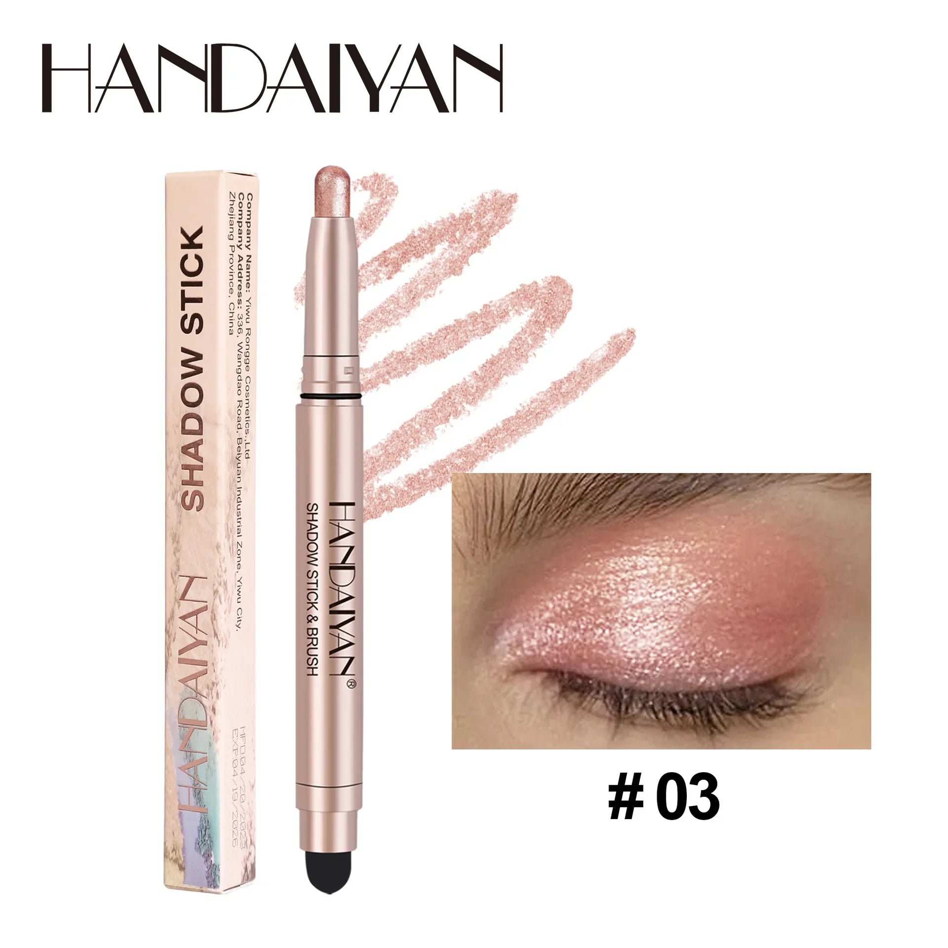 Jem Wellness Collection Makeup Waterproof High Gloss Colourful Eyeshadow Stick Pencil Colour set number 03 Offers.