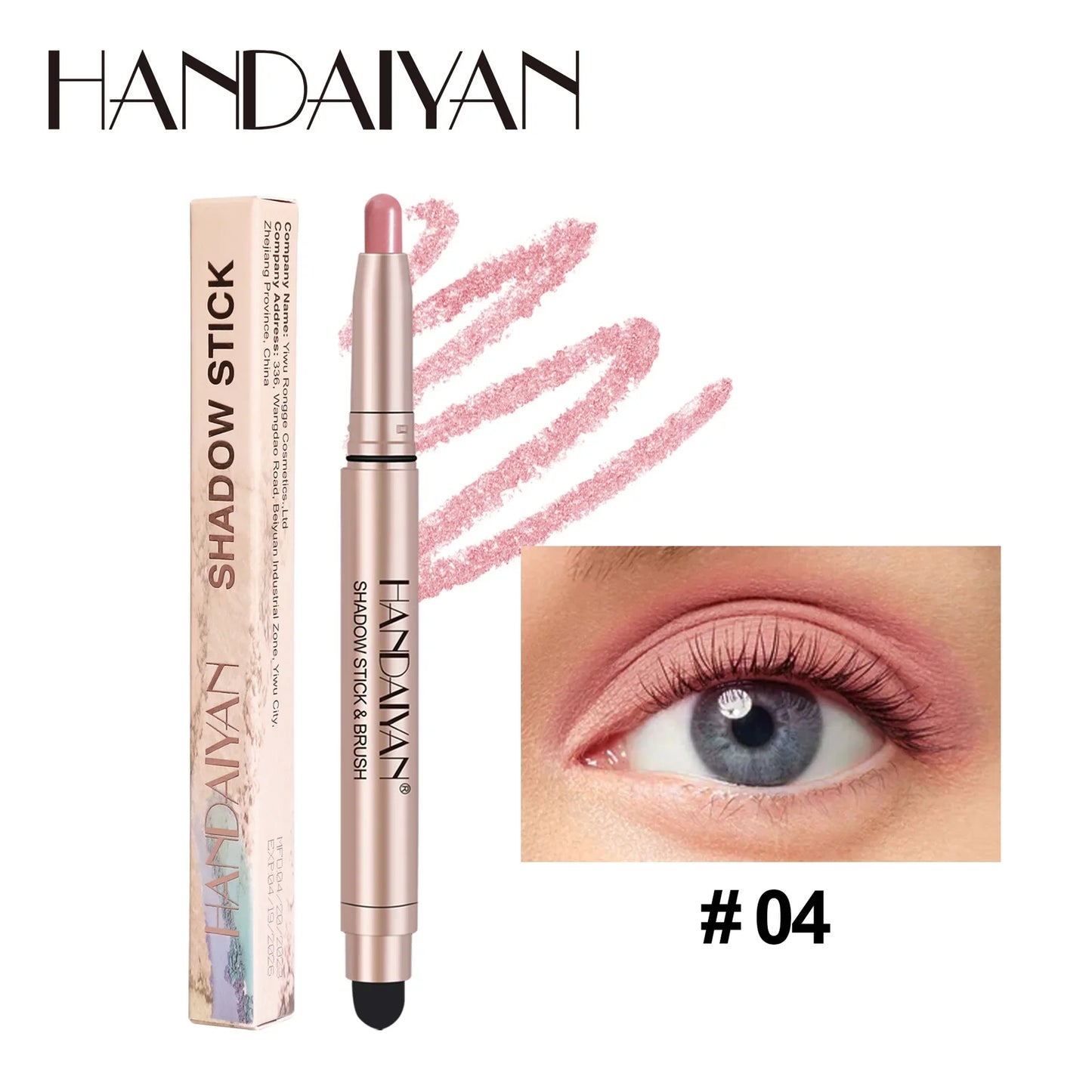 Jem Wellness Collection Makeup Waterproof High Gloss Colourful Eyeshadow Stick Pencil Colour set number 04 Offers.