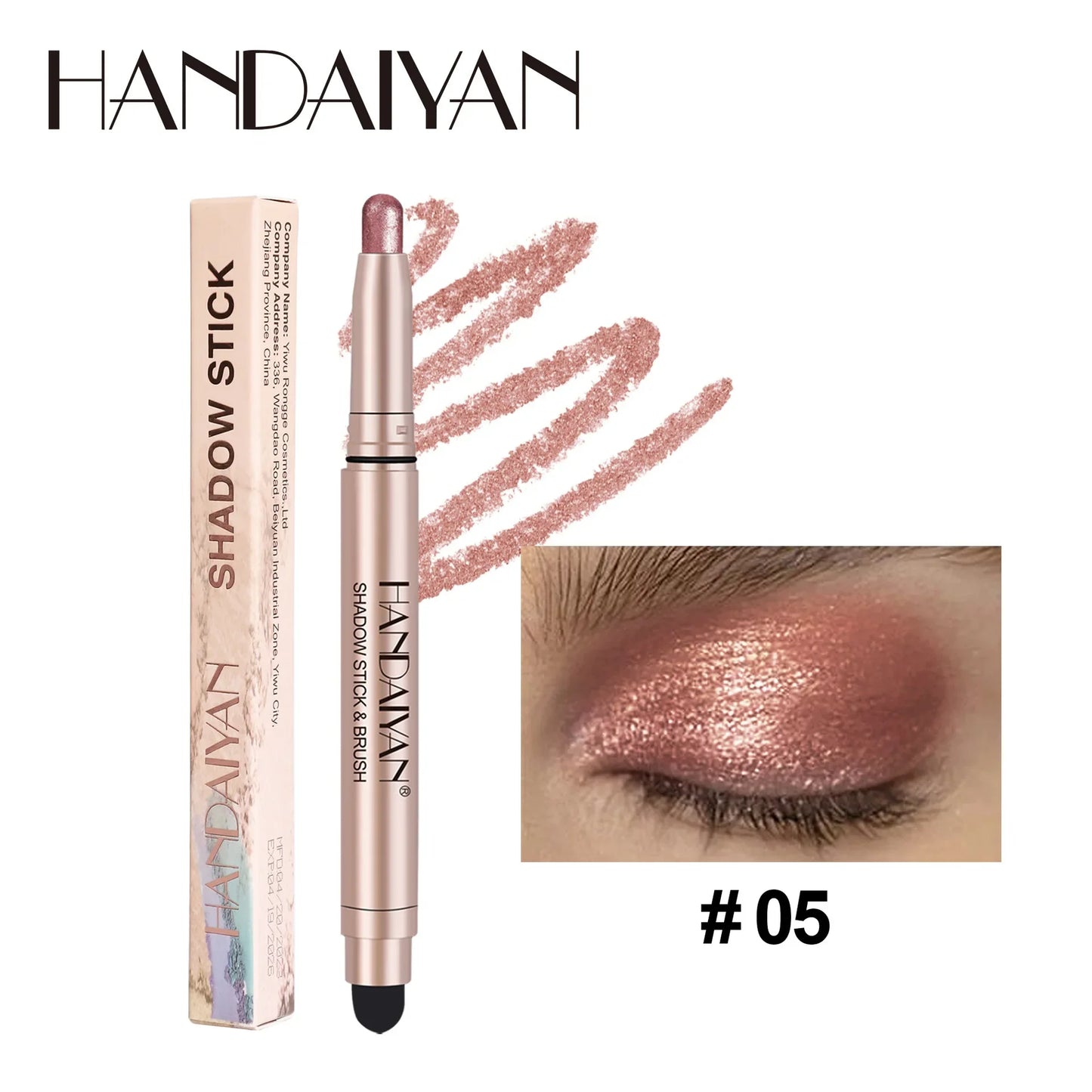 Jem Wellness Collection Makeup Waterproof High Gloss Colourful Eyeshadow Stick Pencil Colour set number 05 Offers.