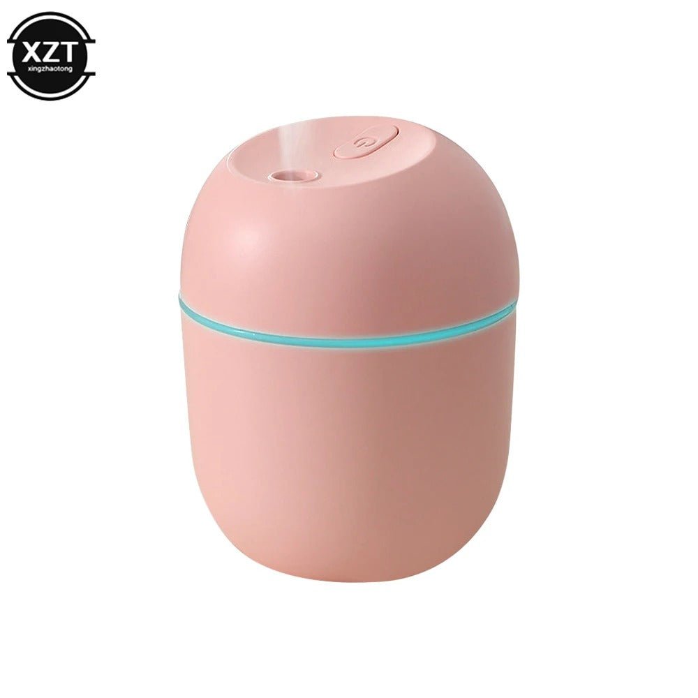 Jem Wellness Collection Mini Air Humidifier Aroma Essential Oil Diffuser Car 250ml Pink Colour