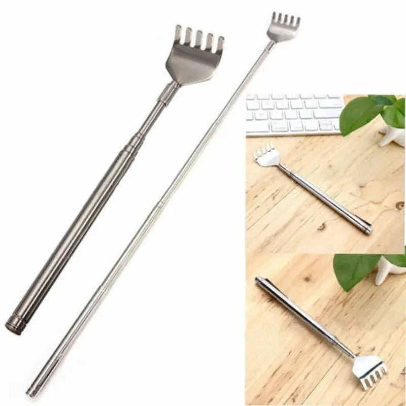 Jem Wellness Collection Miracle Telescopic Stainless Steel Back Scratcher Massager Picture of the product Open and Close