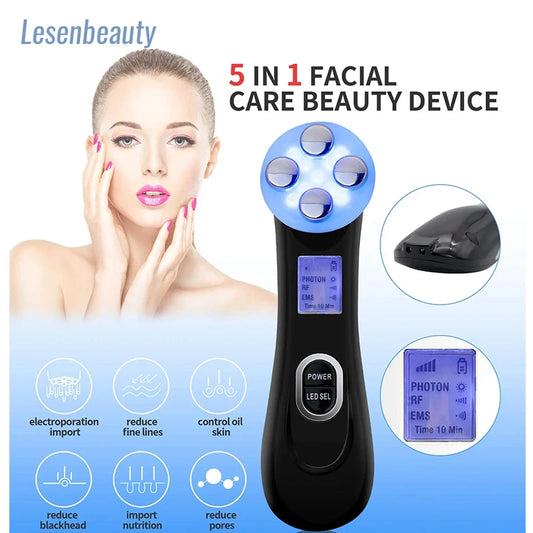 Jem Wellness Collection Skin Care Light Machine for Family – Safe & Gentle Facial Device 5 in 1 facial care beauty device Picture