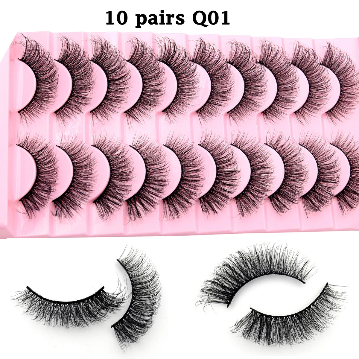 Jem Wellness Collection Voluminous 3D Mink Eyelashes for a Bold, Dramatic Look Picture of 10 pairs eyelash set Q01 offers