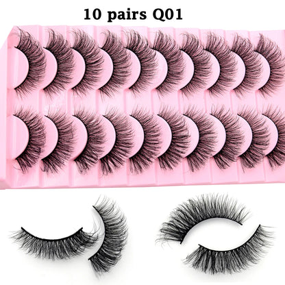Jem Wellness Collection Voluminous 3D Mink Eyelashes for a Bold, Dramatic Look Picture of 10 pairs eyelash set Q01 offers