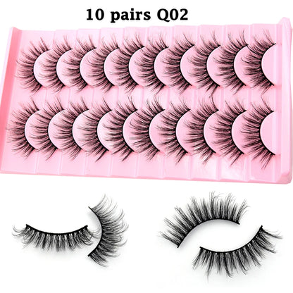 Jem Wellness Collection Voluminous 3D Mink Eyelashes for a Bold, Dramatic Look Picture of 10 pairs eyelash set Q02 offers