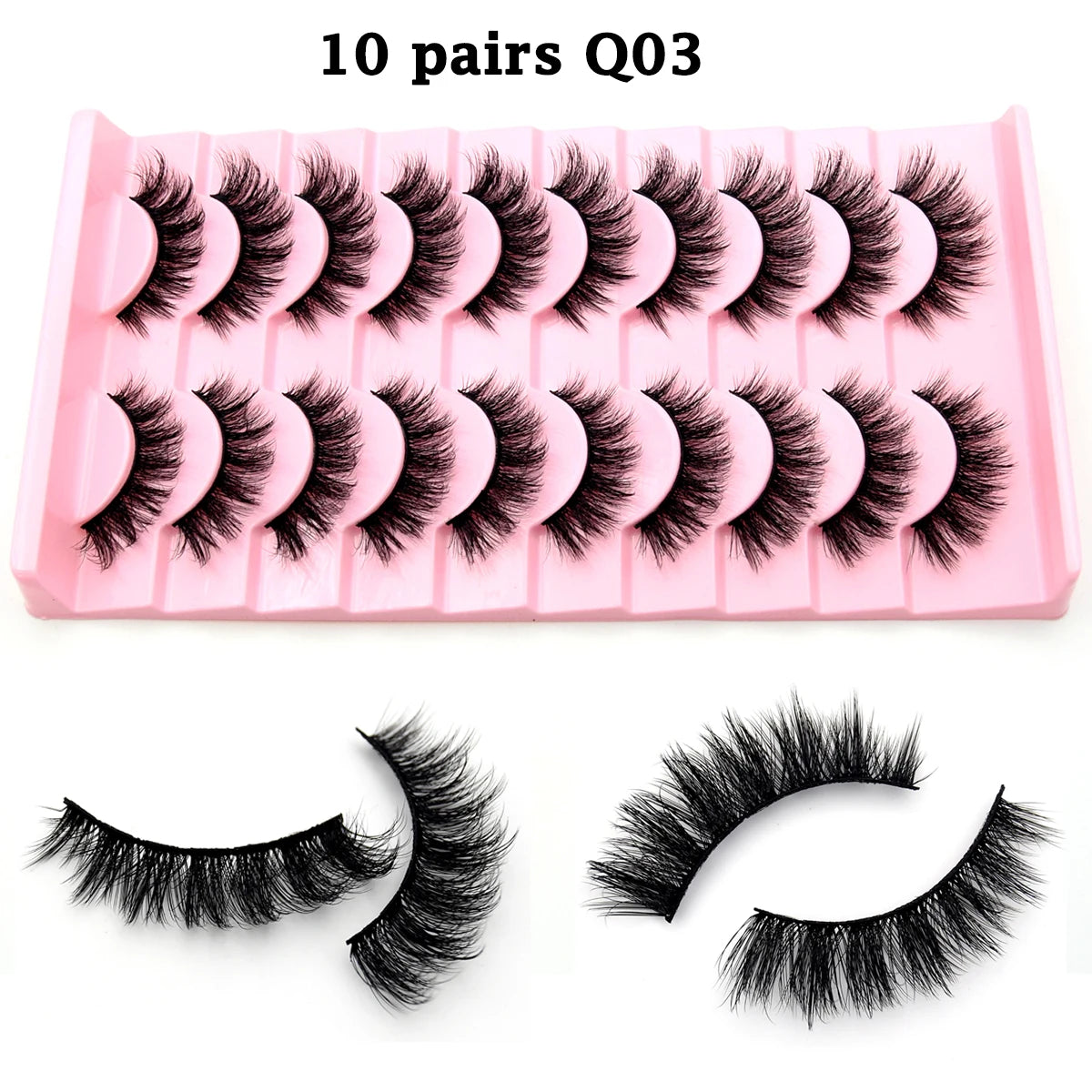 Jem Wellness Collection Voluminous 3D Mink Eyelashes for a Bold, Dramatic Look Picture of 10 pairs eyelash set Q03 offers