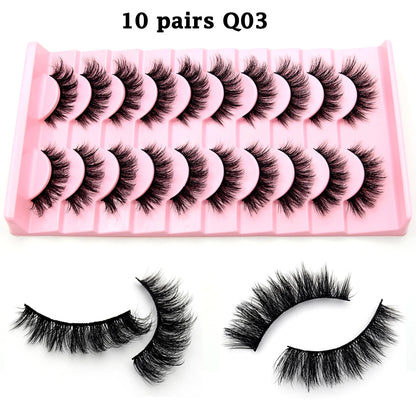 Jem Wellness Collection Voluminous 3D Mink Eyelashes for a Bold, Dramatic Look Picture of 10 pairs eyelash set Q03 offers