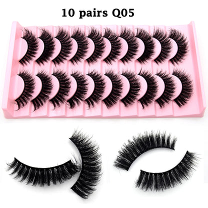 Jem Wellness Collection Voluminous 3D Mink Eyelashes for a Bold, Dramatic Look Picture of 10 pairs eyelash set Q05 offers