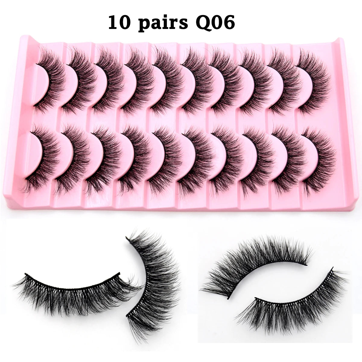 Jem Wellness Collection Voluminous 3D Mink Eyelashes for a Bold, Dramatic Look Picture of 10 pairs eyelash set Q06 offers