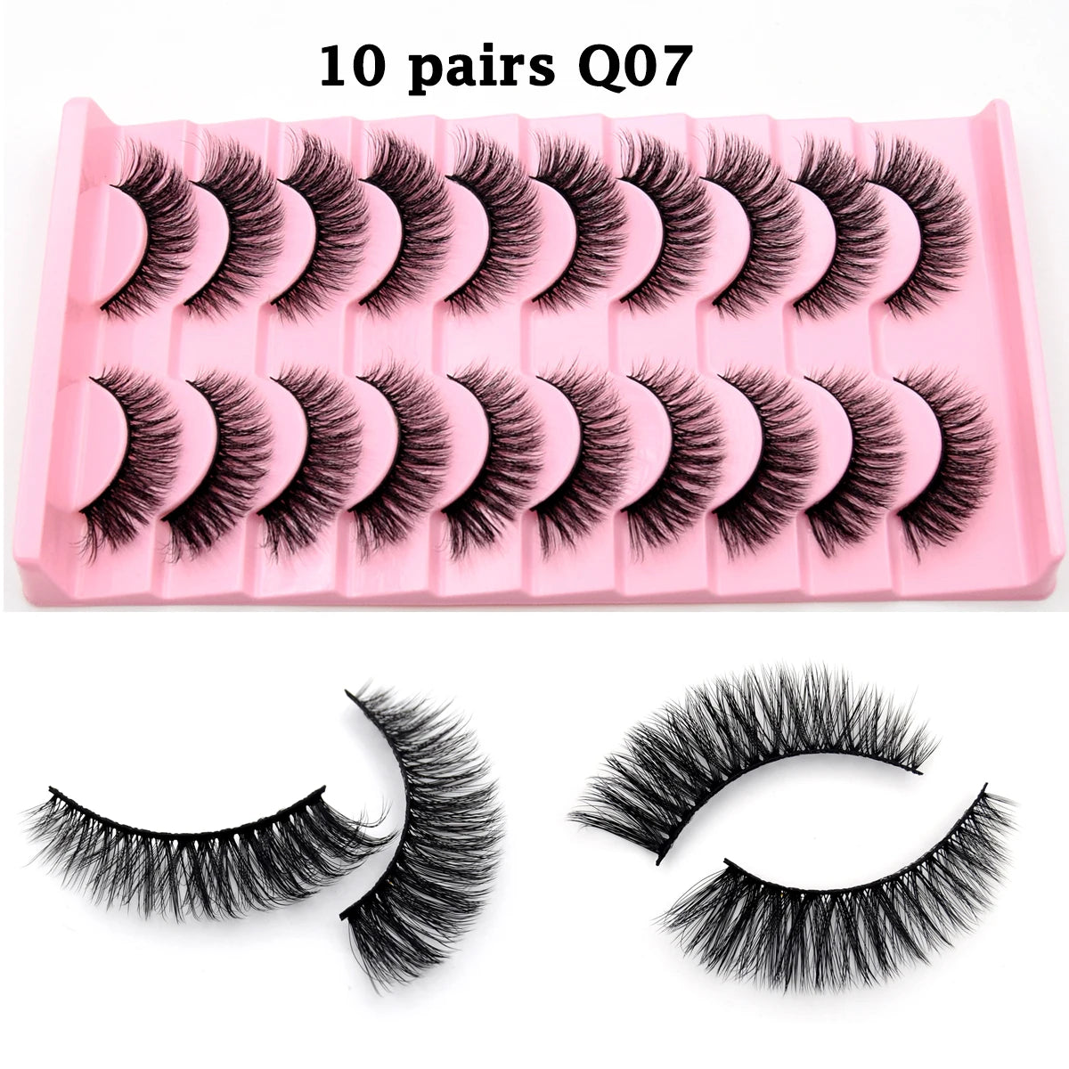 Jem Wellness Collection Voluminous 3D Mink Eyelashes for a Bold, Dramatic Look Picture of 10 pairs eyelash set Q07 offers