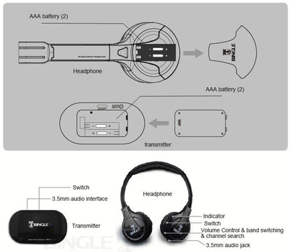 jem wellness interior wireless headphones details